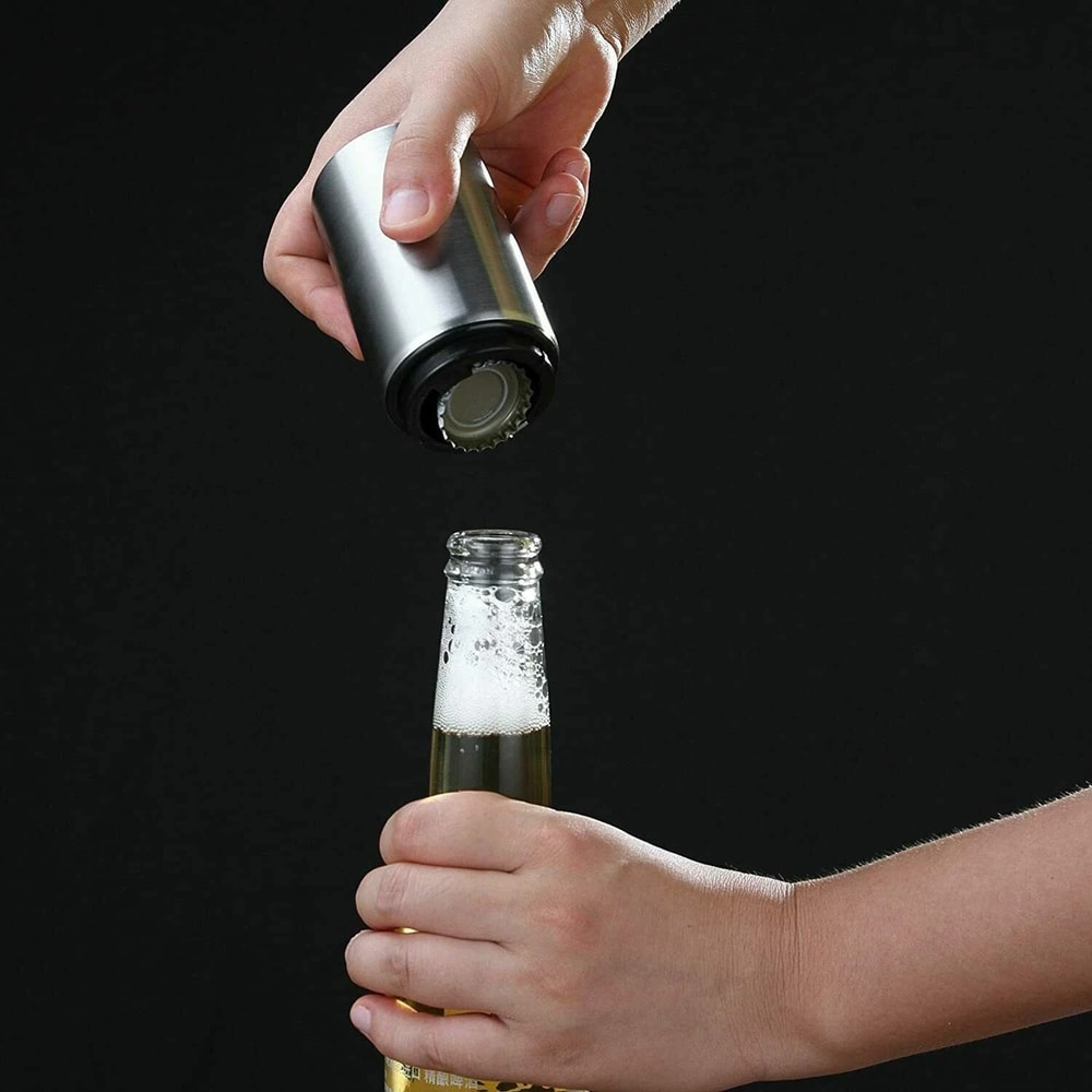 Automatic Magnetic Push Down Beer Bottle Opener For Bar Soda Caps 2