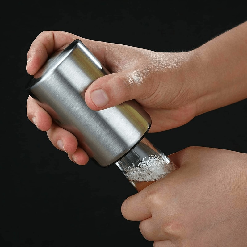 Automatic Magnetic Push Down Beer Bottle Opener For Bar Soda Caps 0