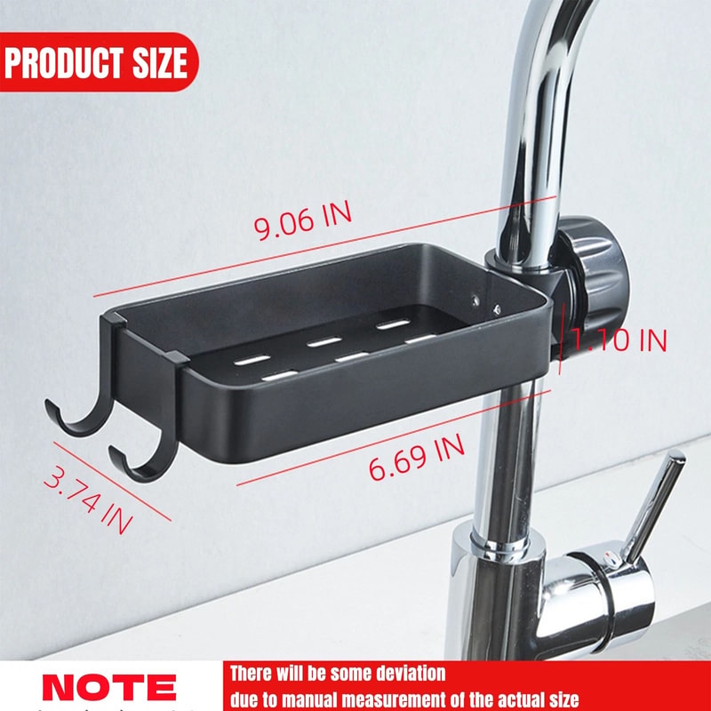 Stainless Steel Sink Rack Faucet Sponge And Soap Holder 12