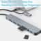 USB C Hub Adapter With Gbps Multiport Splitter For Laptop And MacBook 2