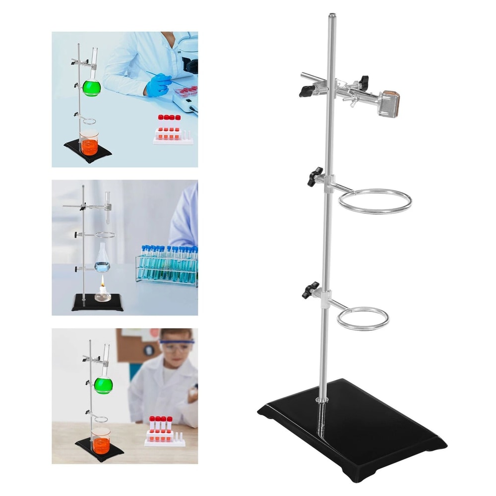 Chemistry Lab Iron Stand With Flask Clamp And Ring Support Holder 2