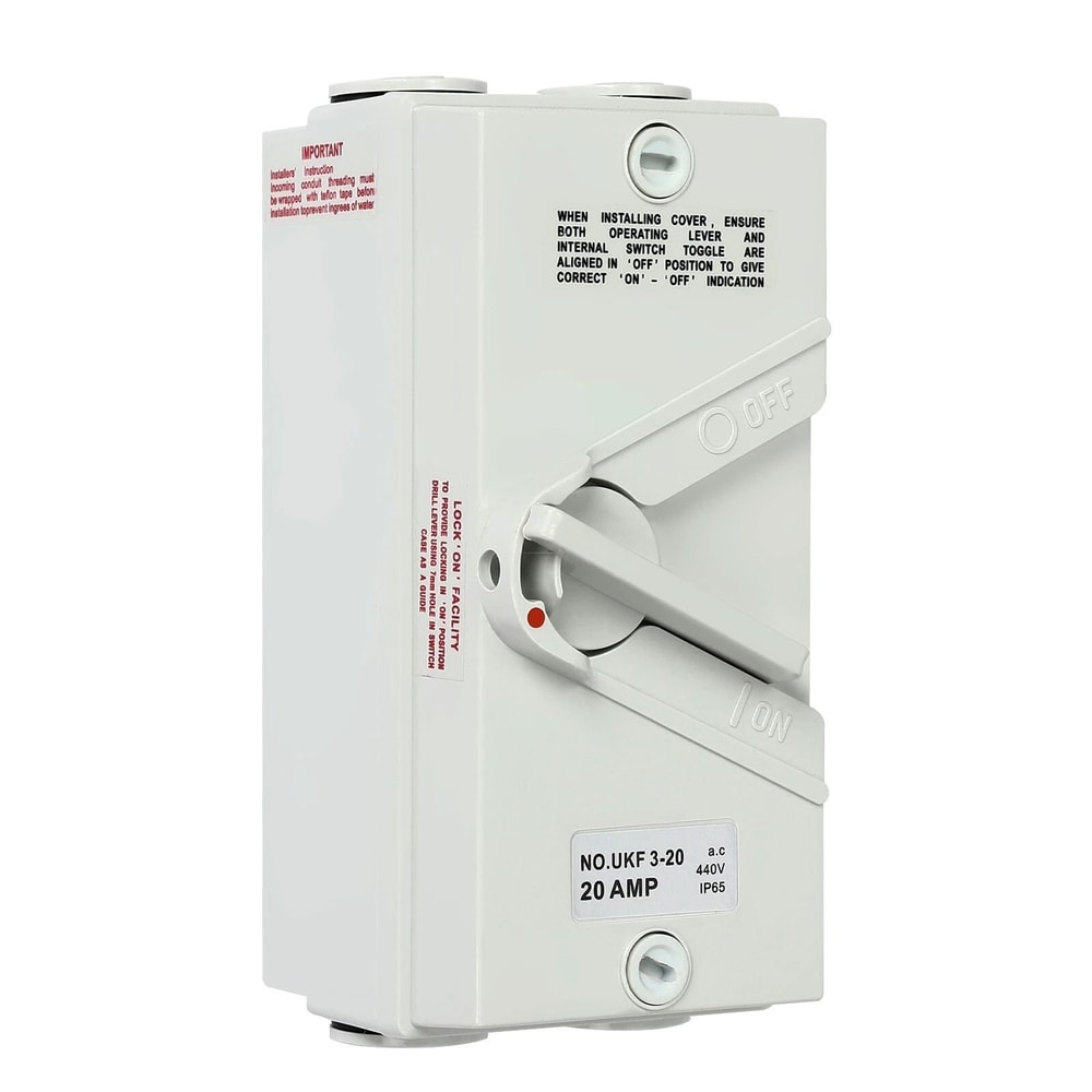 Pole Waterproof Isolation Switch Wall Mounted Safety Disconnect 16