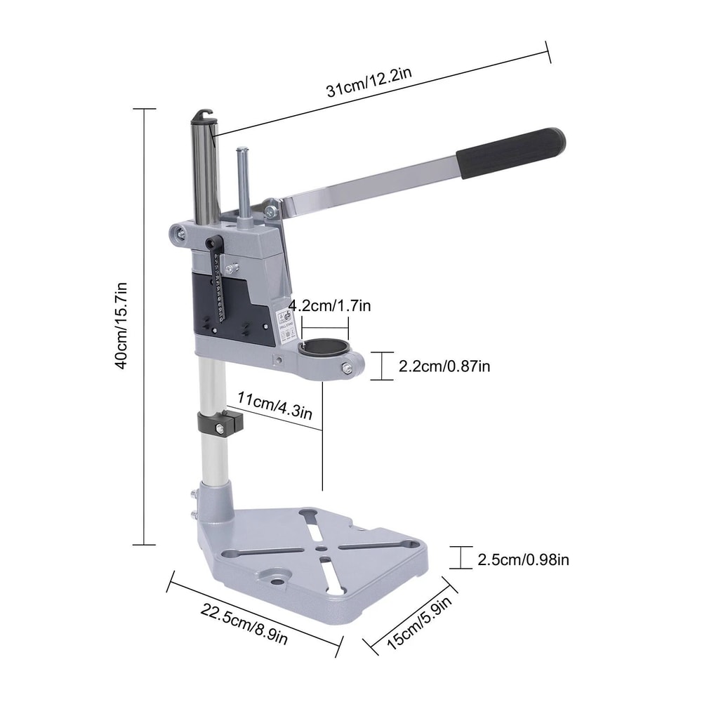 Adjustable Electric Drill Press Stand Bench Clamp Holder For Accurate Workbench Drilling 16