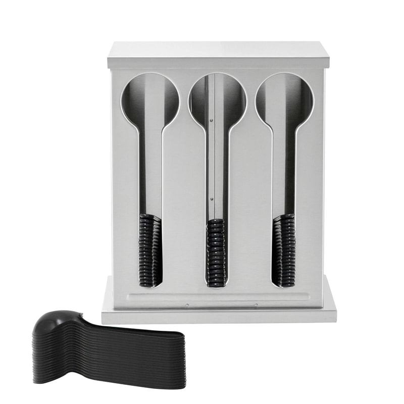 Stainless Steel Utensil Holder Station Durable Spoon Fork Dispenser For Kitchen Organization 4