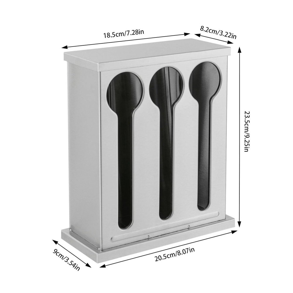 Stainless Steel Utensil Holder Station Durable Spoon Fork Dispenser For Kitchen Organization 9