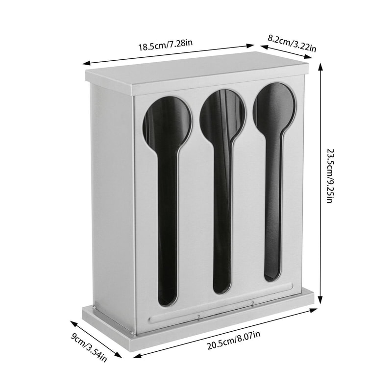 Stainless Steel Utensil Holder Station Durable Spoon Fork Dispenser For Kitchen Organization 9