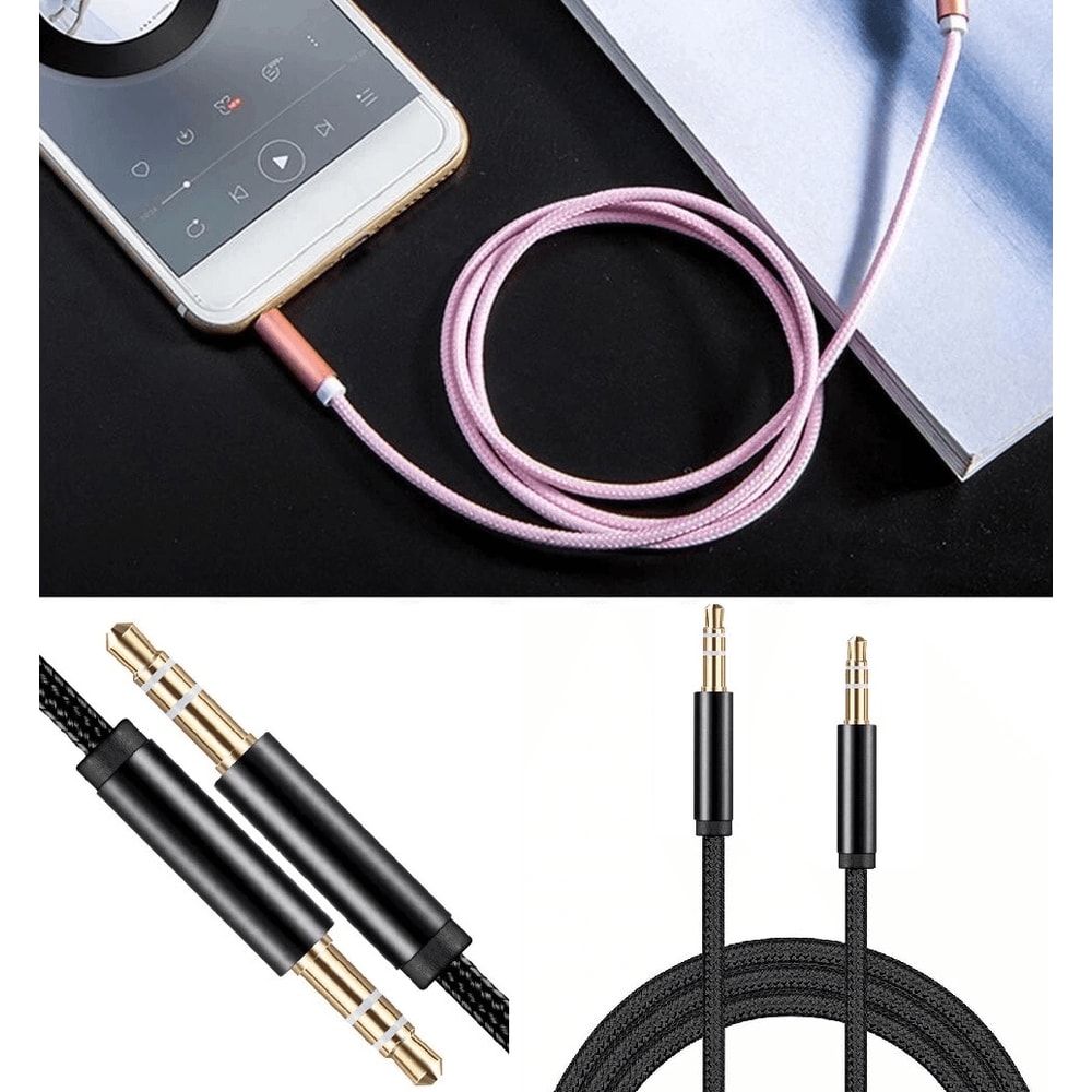Durable Male To Male Stereo Audio Cable For Car PC IPhone IPod 1