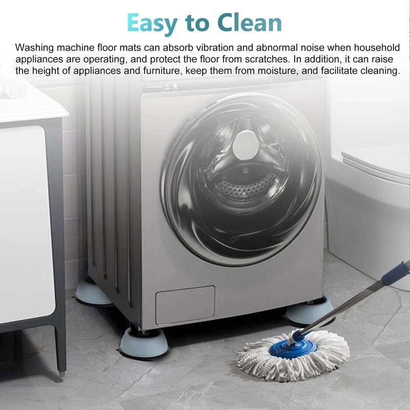 Anti Slip Washing Machine Vibration Mats Durable Rubber Base Pads For Stability And Noise Reduction 5