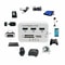 Aluminum USB Hub And Memory Card Reader Ports Multi In Adapter For MicroSD 2
