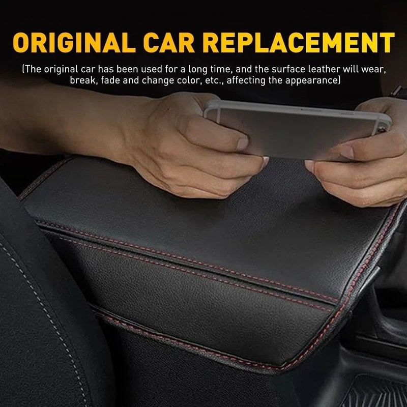 Honda CR V Armrest Console Lid Cover Black Leather Trim 3
