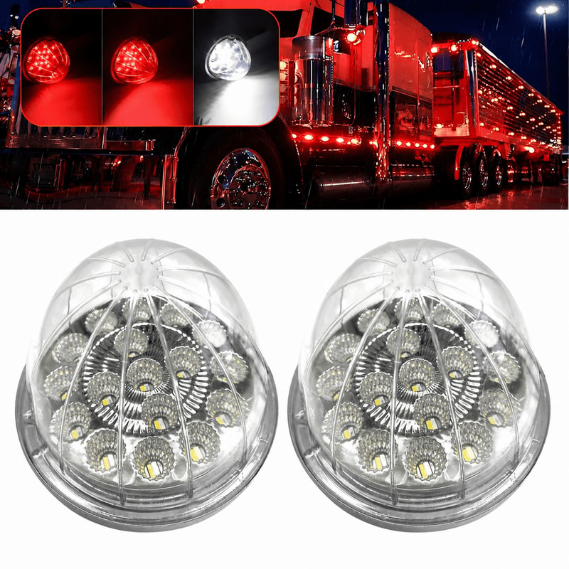Universal Red And White LED Chassis Lights Watermelon Effect For Caravans 0