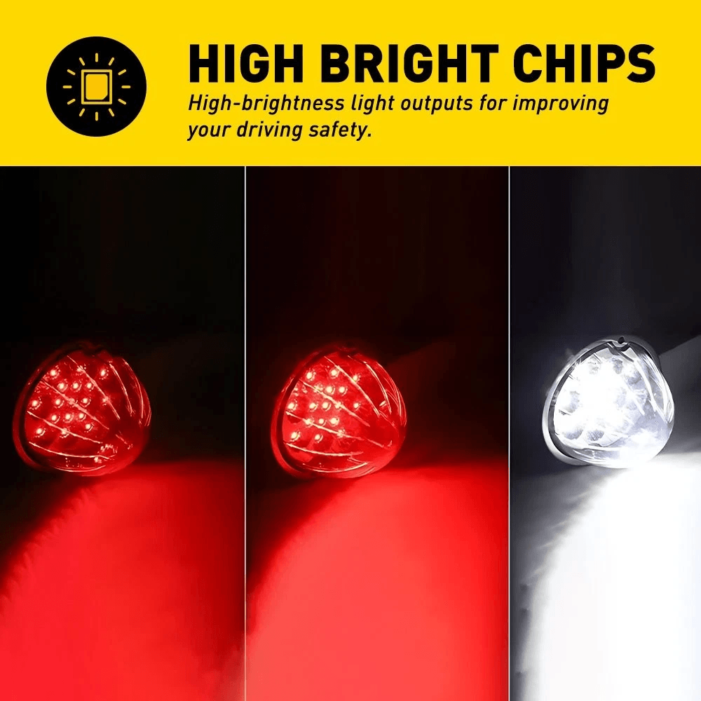 Universal Red And White LED Chassis Lights Watermelon Effect For Caravans 7
