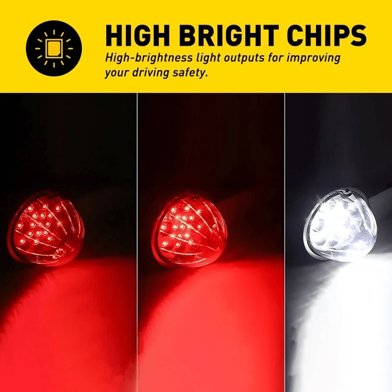Universal Red And White LED Chassis Lights Watermelon Effect For Caravans 7