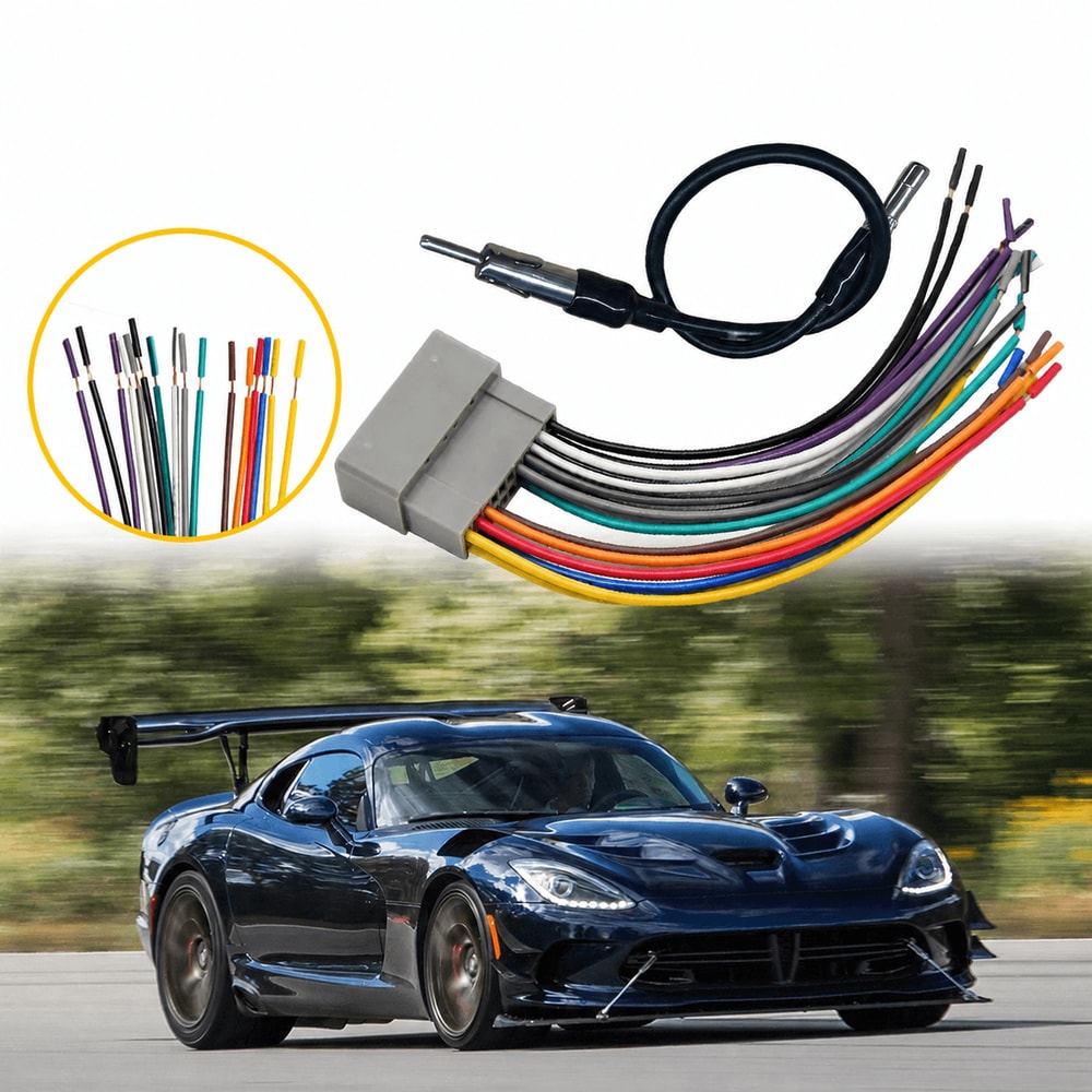 For Dodge Car Radio Harness Stereo Antenna Adapter 0