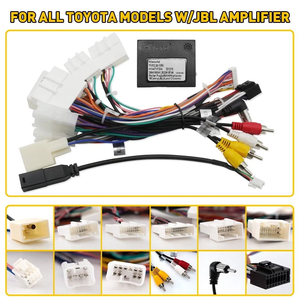 CANBUS Toyota Radio Stereo Wire Harness Adapter Easy Installation For Car Stereo Systems 6