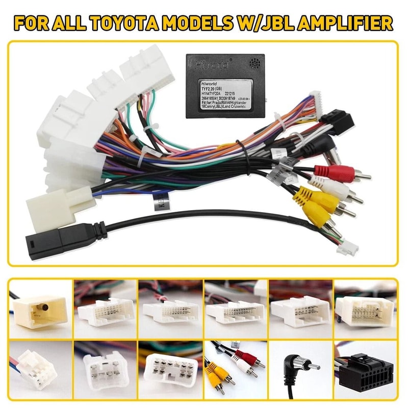 CANBUS Toyota Radio Stereo Wire Harness Adapter Easy Installation For Car Stereo Systems 6