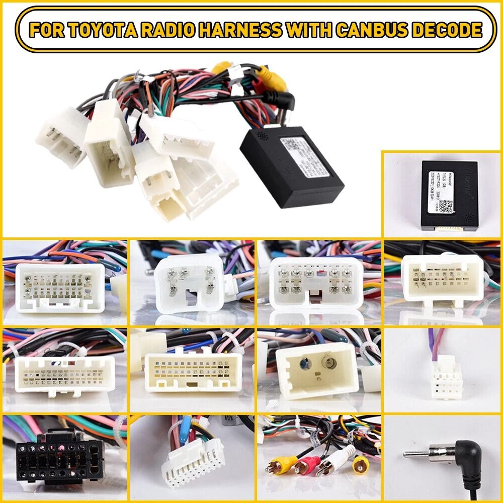CANBUS Toyota Radio Stereo Wire Harness Adapter Easy Installation For Car Stereo Systems 8