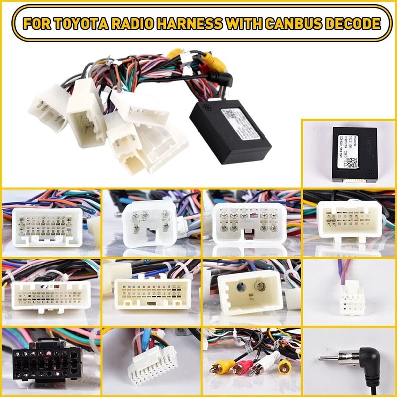 CANBUS Toyota Radio Stereo Wire Harness Adapter Easy Installation For Car Stereo Systems 8