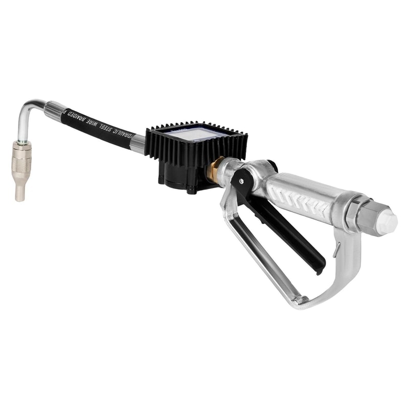 High Precision Digital Oil Control Valve Pneumatic Oil Gun With LCD Meter In NPT Oil Dispensing Noz 9