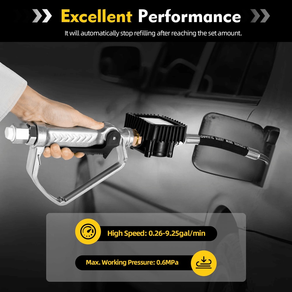High Precision Digital Oil Control Valve Pneumatic Oil Gun With LCD Meter In NPT Oil Dispensing Noz 13