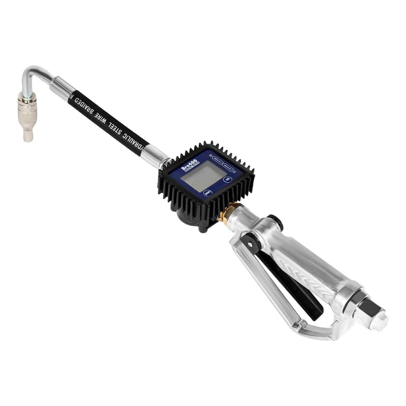 High Precision Digital Oil Control Valve Pneumatic Oil Gun With LCD Meter In NPT Oil Dispensing Noz 7