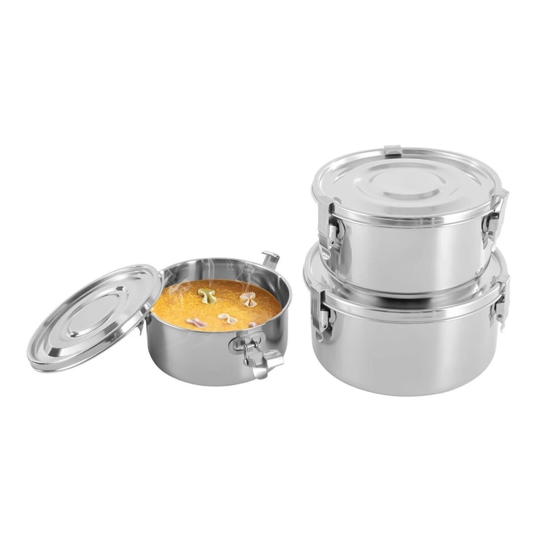 Premium Piece Stainless Steel Food Storage Containers Leak Proo Airtight Smell Proof 6