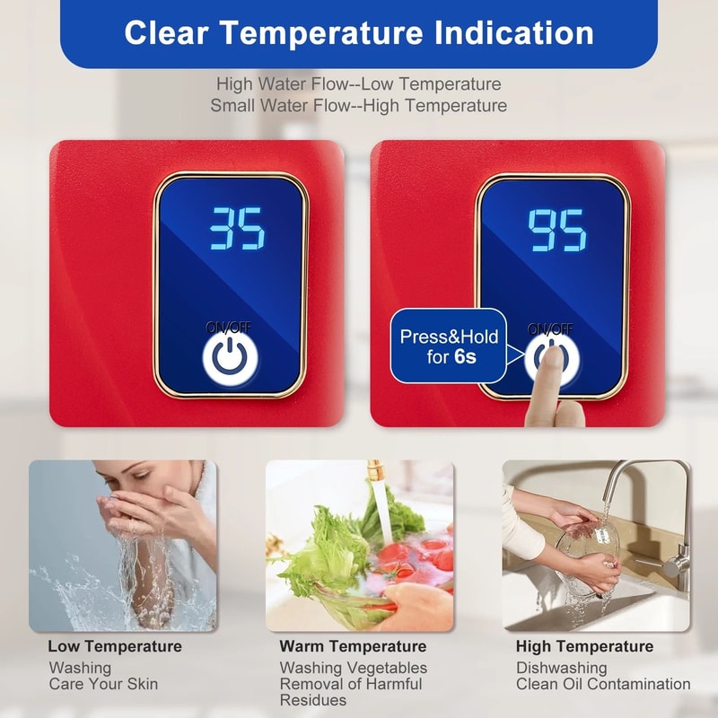 Premium Compact Mini Electric Tankless Water Heater Instant Hot Water Solution For Kitchen Under S 14