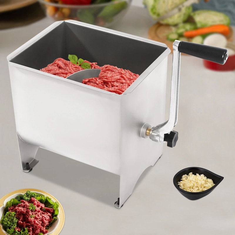 Stainless Steel Manual Meat Mixer For Commercial Kitchen Sausage Mixing 4