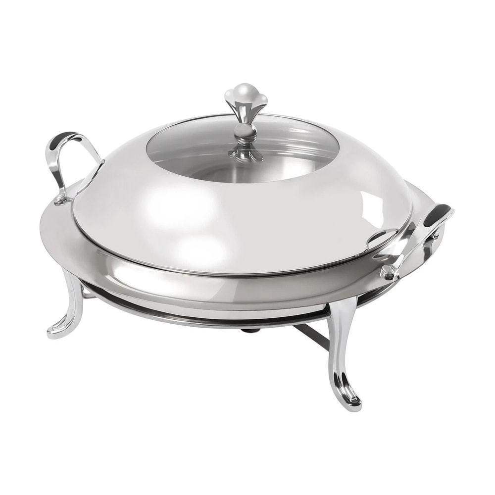 Premium Round Stainless Steel Buffet Chafing Dish Food Warmer Server Set 10