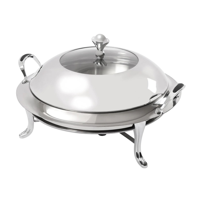 Premium Round Stainless Steel Buffet Chafing Dish Food Warmer Server Set 10