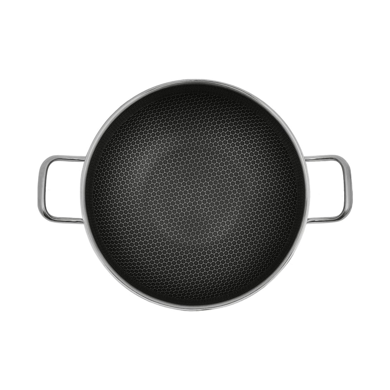 Stainless Steel Frying Pan With Lid Premium Non Stick Cookware For All Hobs Induction 13