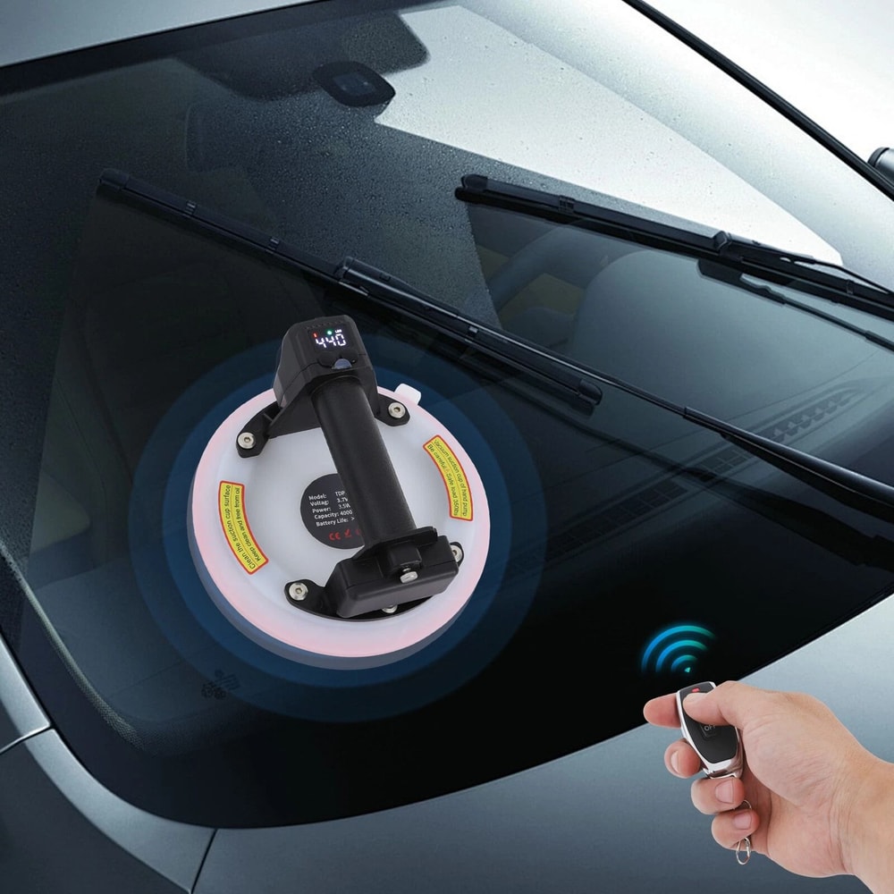 Electric Suction Cup Lifter Heavy Duty Glass Tile Vacuum Lifting Tool With Remote 15