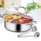 Premium Stainless Steel Dual Sided Hot Pot Cookware For Shabu Shabu Flavorful Broths 0
