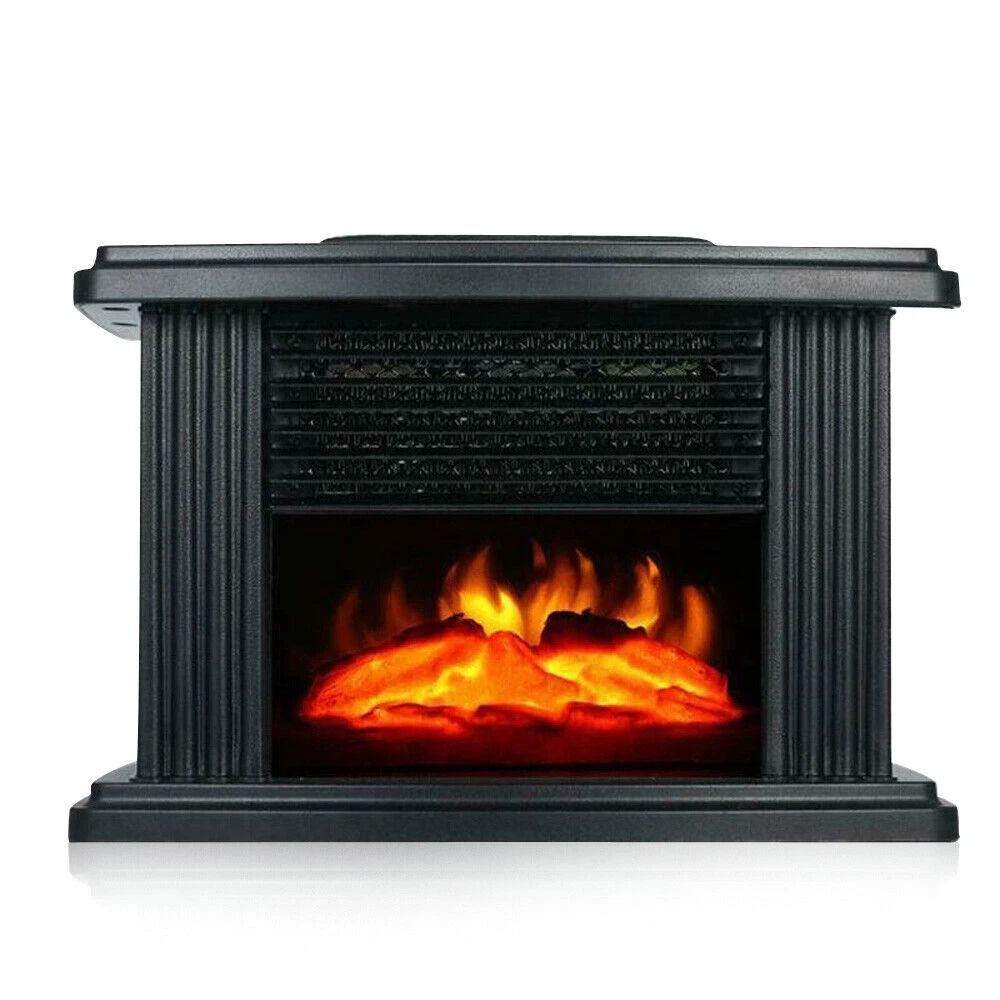 Compact Portable Electric Fireplace Heater With Realistic Flame 5