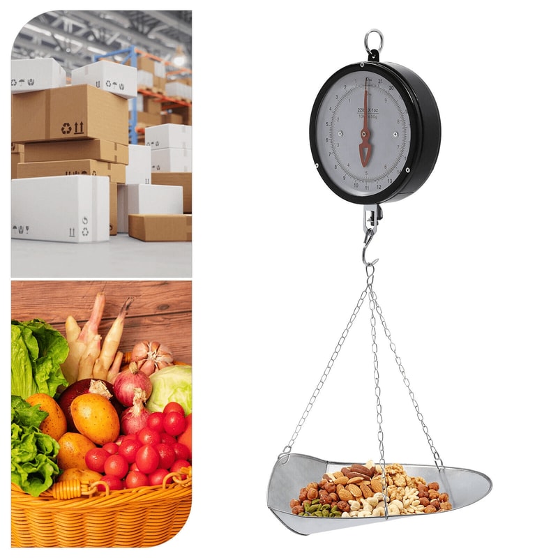 Premium Dial Hanging Scale With Galvanized Tray Commercial Kitchen Scale 1