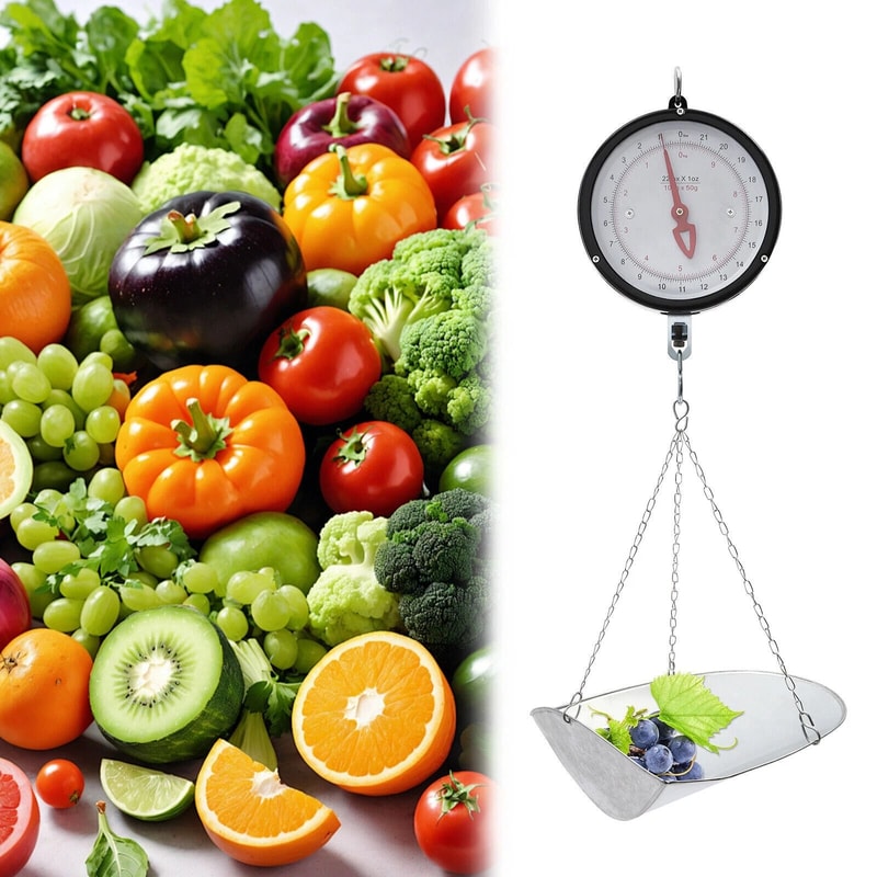 Premium Dial Hanging Scale With Galvanized Tray Commercial Kitchen Scale 2