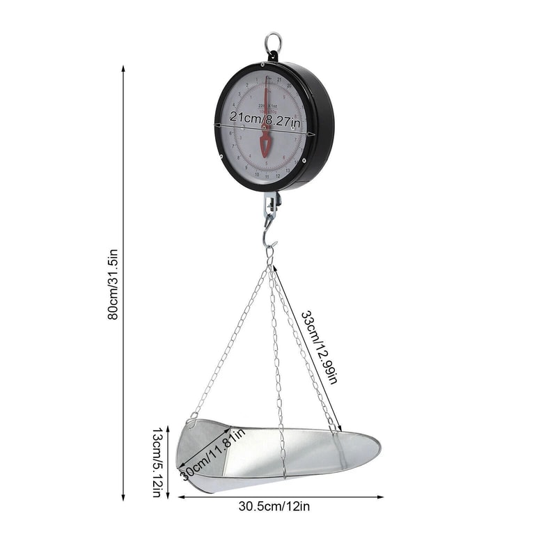 Premium Dial Hanging Scale With Galvanized Tray Commercial Kitchen Scale 19