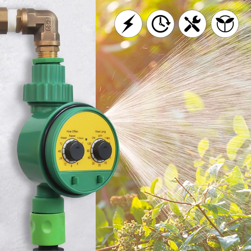 Automatic Garden Drip Irrigation Watering Timer System With Adjustable Scheduling Connector 1