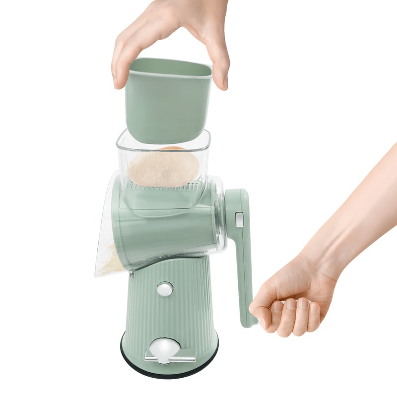 Premium Manual Vegetable Slicer Rotary Grater Cutter Fruit Veggie Chopper 7