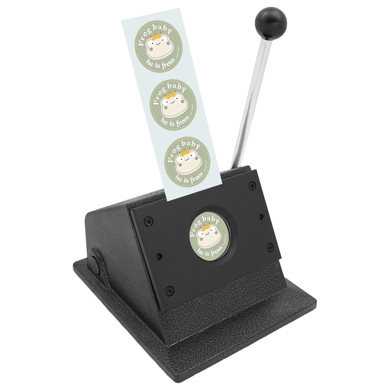 Premium Manual Punch Die Cutter Button Maker Machine For Precise Round Craft Cutting 5