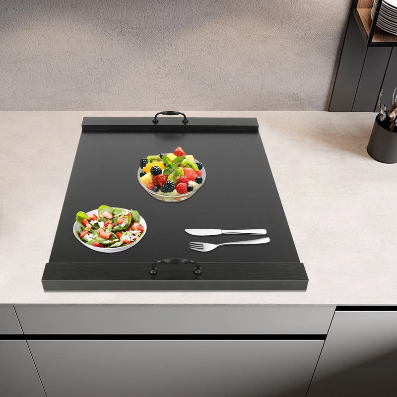Premium Solid Wood Stove Top Cover With Handles Extra Counter Space Kitchen Countertop Tray 2