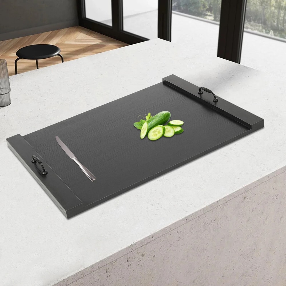 Premium Solid Wood Stove Top Cover With Handles Extra Counter Space Kitchen Countertop Tray 1