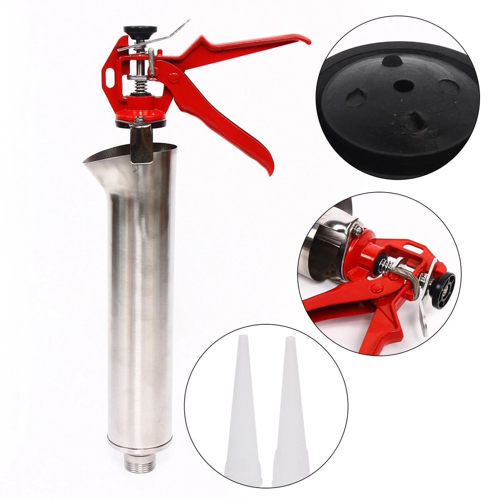 Heavy Duty Stainless Steel Mortar Pointing Tool Grouting Gun Cement Grout Applicator 2
