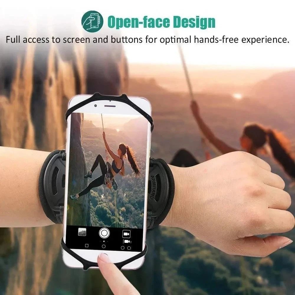 Universal Rotatable Sports Armband Phone Holder Wristband Fits All Smartphones 5