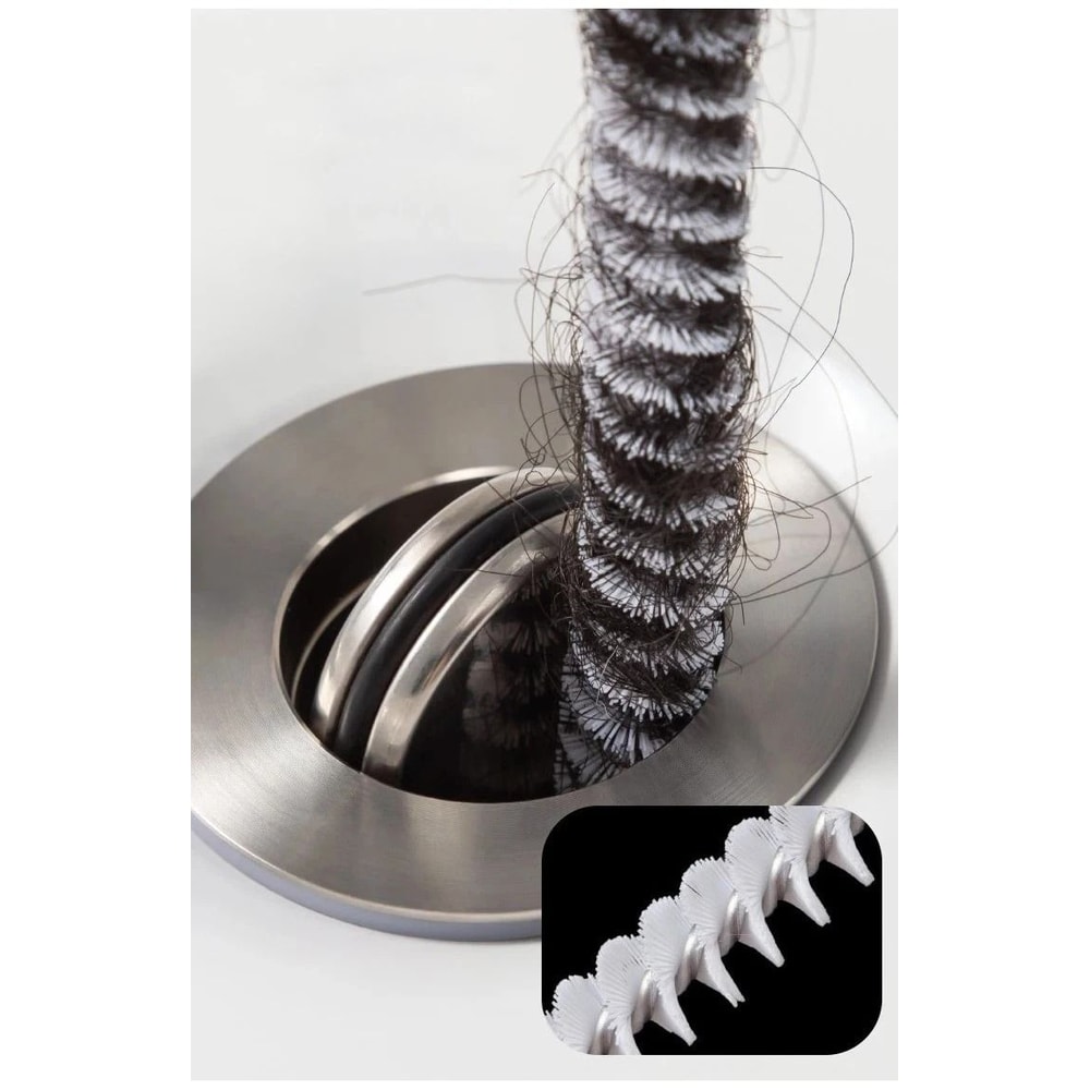 Premium Pipe Dredging Brush Flexible Drain Cleaning Brush Sink Drain Clog Remover 3