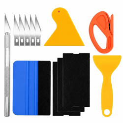 premium car window tint & vinyl wrap tool kit complete film application set