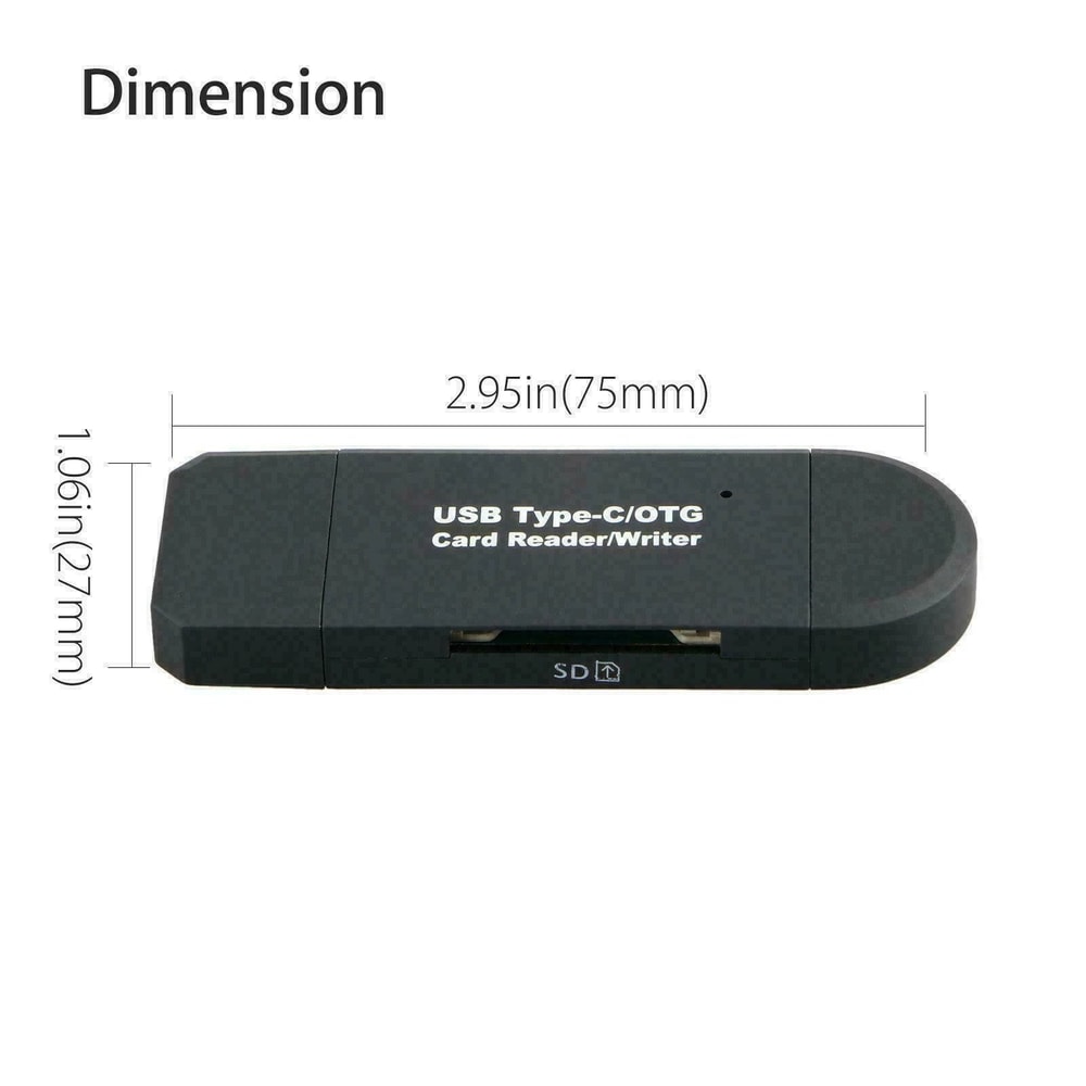 USB Type C Card Reader Adapter For Micro SD TF Memory 10