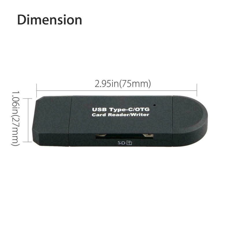 USB Type C Card Reader Adapter For Micro SD TF Memory 10