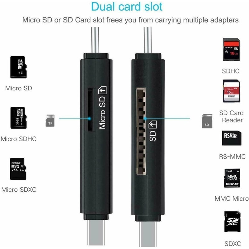 USB Type C Card Reader Adapter For Micro SD TF Memory 1