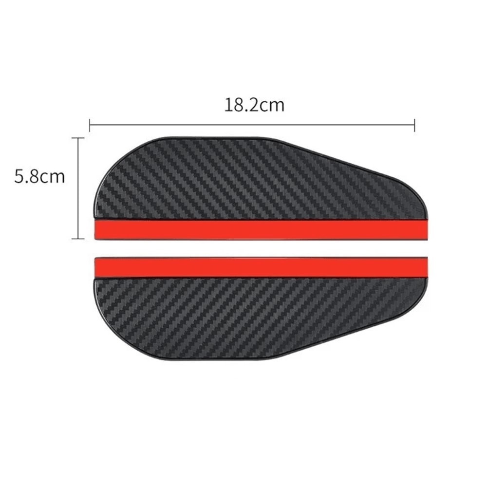 Premium Universal Carbon Fiber Mirror Rain Visor Car Rearview Rain Shield For Clear Vision 3